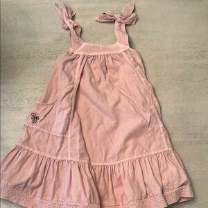Zimmermann Pink Sleeveless Dress with Bow Straps